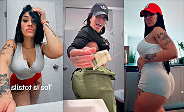 Bori cubana Ave Fénix tiene ganas de singar en el baño