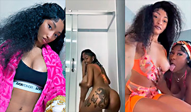 Le chupan muy rico las tetas y el culo a la morena lesbiana freak