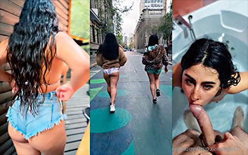 Chilena Cris Alarcón mamando muy duro un gran guebo