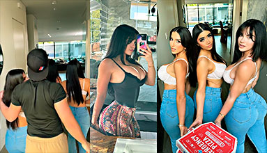 Salomé Muñoz Violet Myers y Lena en rico  trío muy caliente