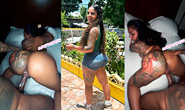 La Culona tatuada Kkvsh singando en cuatro con un gran guebo