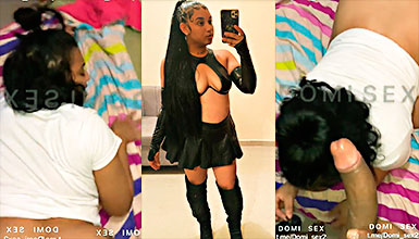 La zorra Dominicana Jasmin Jiménez fumando y singando rico