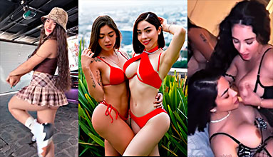 Keren Canelon y Jocelyn Macias en travesuras lesbicas en grupo