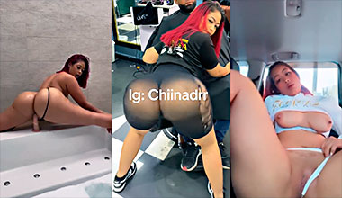 Dominicana La Chinita con un tremendo consolador en el toto
