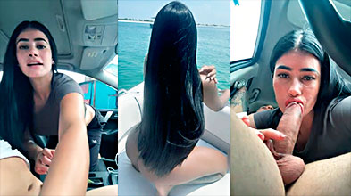 La hermosa de sweet_and_caramel singando muy rico en el carro