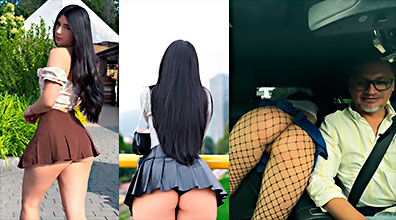Colegiala Catsara en paja intensa en el auto de Juan Bustos