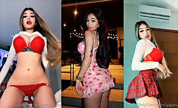 Yajana Cano vestida colegiala haciendose tremenda paja