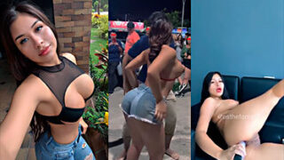 Esthefania Rodríguez metiendo un consolador en su culo
