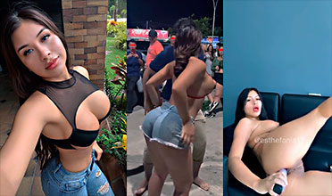 Esthefania Rodríguez metiendo un consolador en su culo