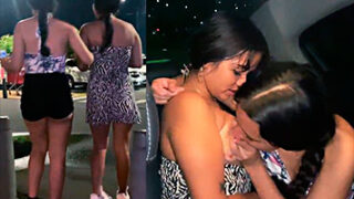 Las putas de Liseth Iris y Lizeth Elianny se cojen en el taxi