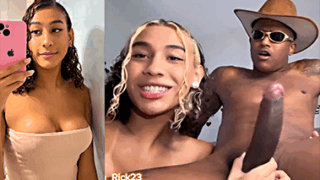 La puta transexual Hotsolzinha mamando el guebo del negro