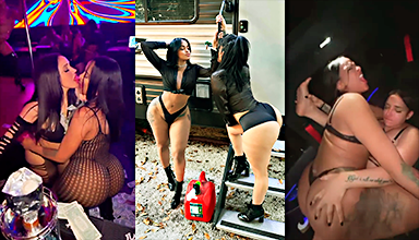 Las dominicanas Laura Doll y Apocalipsis en rico porno lesbico