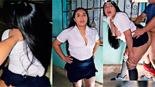 A la puta colegiala de María Carbaleon su profesor le rompe el culo