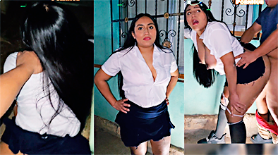 A la puta colegiala de María Carbaleon su profesor le rompe el culo