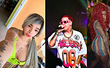 La artista Yaisel LM canta intensamente para el perro 0717