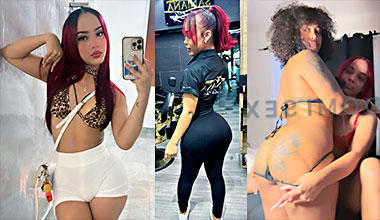 LA ROJA Porn Bailarina de Santana Barber Shop LA ROJA con Lesbiana