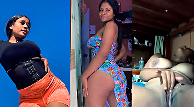 La bebe dominicana castillo se hace un squirt de tanto placer en su coño