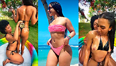 Hillary OG Video Xxx La dominicana Hillary OG por follarse a su amiga lesbiana bañada en aceite