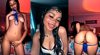 Junibelle La Dominicana Junibelle Abriendo Su Toto Al Máximo En 4