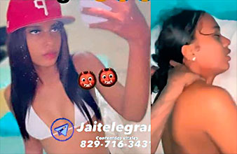 Dominicana viral en todos los grupos de Telegram con este video porno