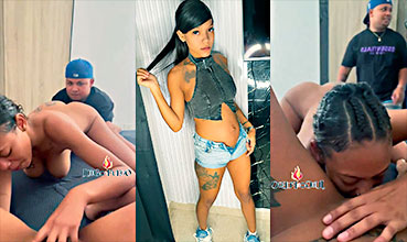 La Yankee RD Xxx Dominicana muy afortunada es invitada a un trío de mamada