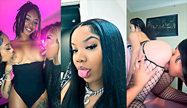 Drippin Velvet porno Drippin Velvet destrozando el coño de Ashley Banks y Tiffany Lannette