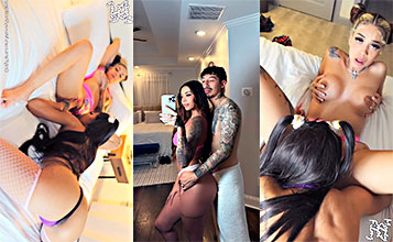 Vídeo porno de Hannah Marie Royal y Money Shot follando en un trío