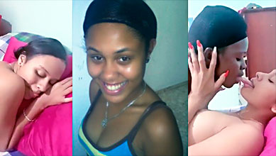 Chica dominicana de 18 años decide aprobar a una puta lesbiana