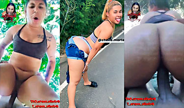 La banquera se deja meter la polla por el culo escuchando a Blachy