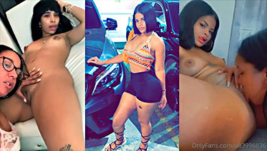 Yohanna García Xxx La dominicana Yohanna García y Denifer en un trío lésbico con el gato