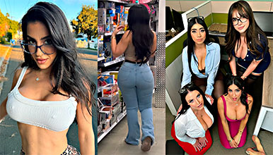Lena The Plug, Angela White, Violet Myers y Salome Munoz vídeo porno