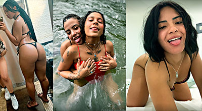 Tokischa Porno Tokischa y Hillary destrozando el culo de una lesbiana negra