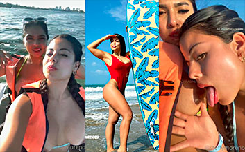 Steffy Moreno Xxx Lesbianas follan en una moto de agua en el mar