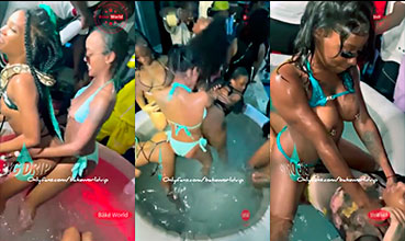 lesbianas negras xxx Lesbianas se vuelven locas en una fiesta en la piscina y se lamen el culo