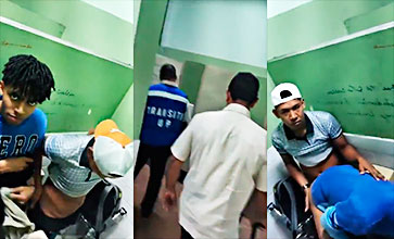 Seguridad pilla a 2 maricones follando en un baño público