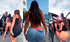 Maria Gjieli porno Maria Gjieli y su amiga culona destrozan el Uber en un polvo