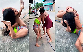 MujeresPorno Pelea Lucha fuera de control y se dan muchos golpes sobre un hombre.