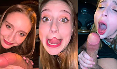 parking Xxx Ella es maníaca dentro del auto, se traga la polla y le saca leche