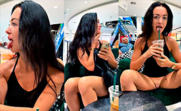 Esta chica esta loca quiere follar en medio de un centro publico