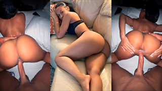 Emotional Lightskin Porn Ella abre su coño lo más posible para que la polla le duela más.