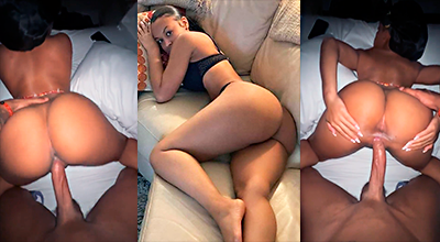 Emotional Lightskin Porn Ella abre su coño lo más posible para que la polla le duela más.