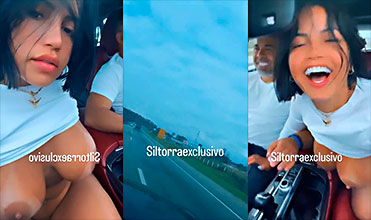 Viajero dominicano se deja mamar en su Maserati Yipeta