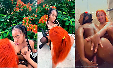 Blue Queen Xxx Dominicana de 18 años cantando con la puta lesbiana Blue Queen