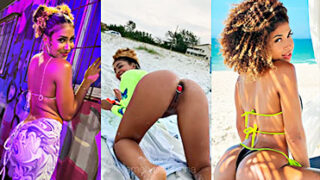 Emelly Souza video Xxx, Emelly Souza porno WTF en la playa hace locuras sexuales con un plug anal