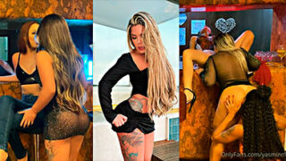 Yasmin Mineira Xxx Yasmin Mineira con 4 lesbianas en un bar follando delante del camarero