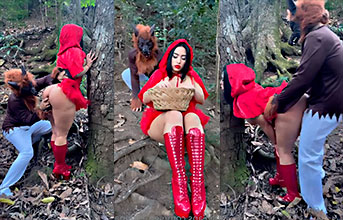 Yen La China Xxx Yen La China Vestida De Caperucita Roja Follando Con El Lobo