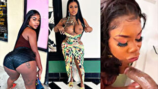 Sukihana xxx vídeo porno de la rapera Sukihana tragándose una polla con limón