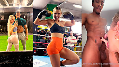 Vídeo porno xxx de la luchadora Daniella Hemsley tragándose un pene