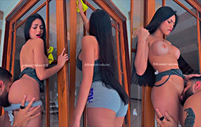Brenda Trindade is interrupted, and she even gets her ass licked