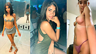 Delgadita Dominicana Rainieli Ramos Exhibiendo Su Ricas Tetas